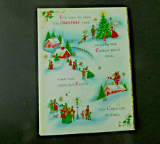 Vintage 1940-50's Multiple Scenes Christmas Card picture