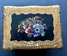 Vintage Florentine Wood Handpainted Cigarette Box-MADE IN ITALY picture