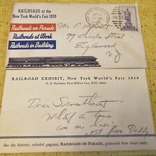 July 1939 New York Worlds Fair Souvenir Envelope And Invite picture