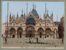 Italy, Venice, Rialto Bridge, ca.1880, vintage watercolor print vintage print picture