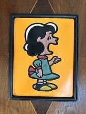 Vintage Molded Plastic Peanuts Lucy Charles Shulz Wall Art 1972 picture