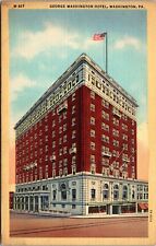 Vtg Washington Pennsylvania PA George Washington Hotel 1940s Postcard picture