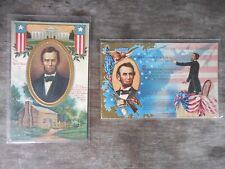 2 Antique Abraham Lincoln Postcards picture