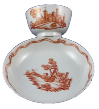Antique 18thC Chinese Export Porcelain Scenic Cup & Saucer Porzellan Scene China picture