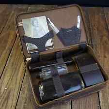 Vintage Swank Groming Kit Guine Leather Aged and Distressed  picture