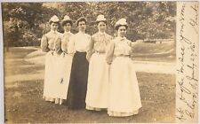 5 women undivided back 1906 postcard picture
