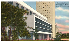 Vtg Postcard c.1945 Florida University Miami Coral Gables Merrick Building-FL1 picture