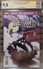 Web of Spiderman 1 Venom Symbiosis True Believers CGC 9.8 signed X2 Charles Vess picture