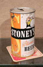 1963 STONEYS STRAIGHT STEEL ZIP PULL TAB BEER CAN JONES SMITHTON PA EMPTY picture