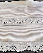 Vintage Antique Trim with Broderie Anglaise and Pinch Pleats XX913 picture