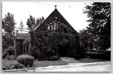 Libertyville Illinois~Episcopal Church~Ivy Covered Wall~1950s RPPC picture