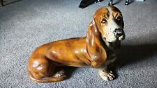 Vintage MCM Life Size Basset Hound Statue Fiberglass Store Display Old Rare  picture