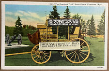Cheyenne Wyoming Frontier Days Stage Coach Overland Trail Vintage Postcard c1940 picture