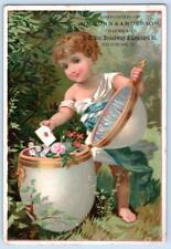 1880's BALTIMORE MILBURN & ANDERSON PHARMACISTS DR NORRIS DENTALINE EASTER CARD picture