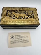 Tiger Lacquer Box Smithsonian Reproduction Thai Handcrafted Lacquerware Hinged picture