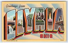 Elyria, OH Postcard-  LARGE LETTER GREETINGS FROM ELYRIA picture