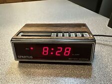 Vintage Spartus Digital Alarm Clock Model 1108 Wood Grain Design picture