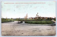 c1910 Sommerville MA View Of Tufts College From Powder House Square Vtg Postcard picture
