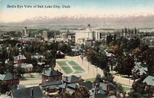 Bird's Eye View of Salt Lake City, Utah UT - c1910 Vintage Postcard picture
