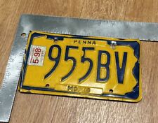 1998 PA Penna Pennsylvania Moped License Plate 955BV picture