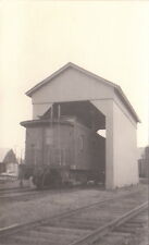  Postcard RPPC Belfast & Moosehead Railroad ME Train Back View picture
