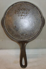 Antique WAGNER WARE LARGE NO.4A Cast Iron Skillet Heat Ring Sidney O Clean FLAT picture