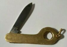 COOL BEANS BLOWOUT: Signed Antique VOOS Keychain 14K Pocket Knife 8 grams? G-77 picture
