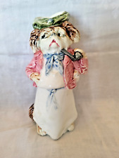 Antique Majolica spill vase anthropomorphic dog chef smoking pipe picture