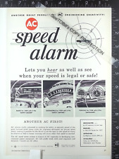 1957 ADVERTISING for GM AC Speed Alarm option on 1958 Buick Oldsmobile Pontiac picture