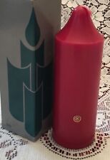 PartyLite  CRANBERRY 2 x 6 Bell Top Pillar Candle S2623 Slim Red Retired HTF picture