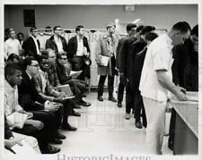 1968 Press Photo Military Recruits at Medical Exam - kfx20915 picture