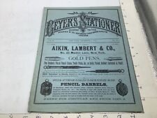 orig GEYER'S STATIONER dec 5, 1878 #40; 20pgs+covers- PENS & MORE picture