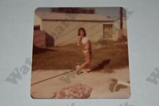 80s candid woman in bikini posing VINTAGE PHOTOGRAPH  Gv picture
