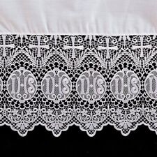 Christian IHS Pattern Beautiful Grape/Cross Motif Lace Altar Frontal Church New picture