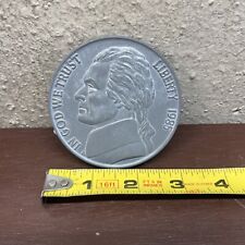 VINTAGE Nickel LARGE OVERSIZED NICKEL Dated 1985 3 Inch Size Fast Shipping#B6 picture