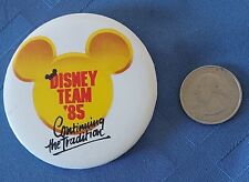 Vintage 1985 Disney Team Pin Back Button picture