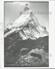 1989 Press Photo Matterhorn Mountains, 14,700 feet, on Swiss-Italian border. picture