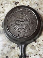 Griswold #0 Cast Iron Skillet 562 Heat Ring Double Spout-Salesman Sample RARE picture