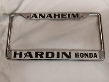 Anaheim Hardin Honda, California Car Dealership Metal License Plate Frame picture