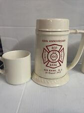 Vintage Red Bank NJ Fire Dept. 100th Anniversary 1872-1972 Cup Mug Beer Stein picture