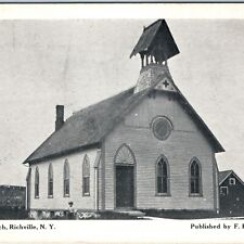 c1910s Richville, NY Methodist Episcopal ME Church FB Beaman Postcard Vtg A117 picture