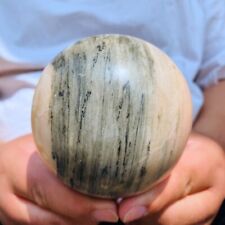 3.12LB  Natural mountain mahogany sphere Quartz Crystal ball healing picture