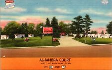 Linen Postcard Alhambra Court Motel 5401 Kingston Pike in Knoxville, Tennessee picture