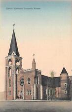 Catholic Cathedral, Concordia, Kansas, Cloud County Hand-Colored 1910s Postcard picture