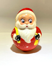 Vintage Christmas SANTA ROLO POLY Plastic Toy Chimes Kiddie Products 1970's picture