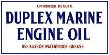 DUPLEX Marine Engine Oil - Authorized Dealer - NEW Sign 8 x 16