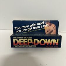 Deep Down Vintage Arthritis Muscle Aches Pain Relief Rub 3 OZ HTF picture