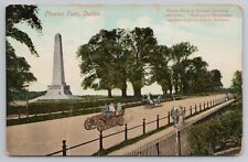 Phoenix Park Dublin Wellington Monument Historic Scene Vintage Postcard picture