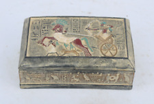 ANCIENT EGYPTIAN BOX Great King Ramses II Hunting -EGYCOM picture
