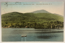 Blue Mountain from Store Porch, Lake, Adirondack Mnts NY Hand-Colored Postcard picture